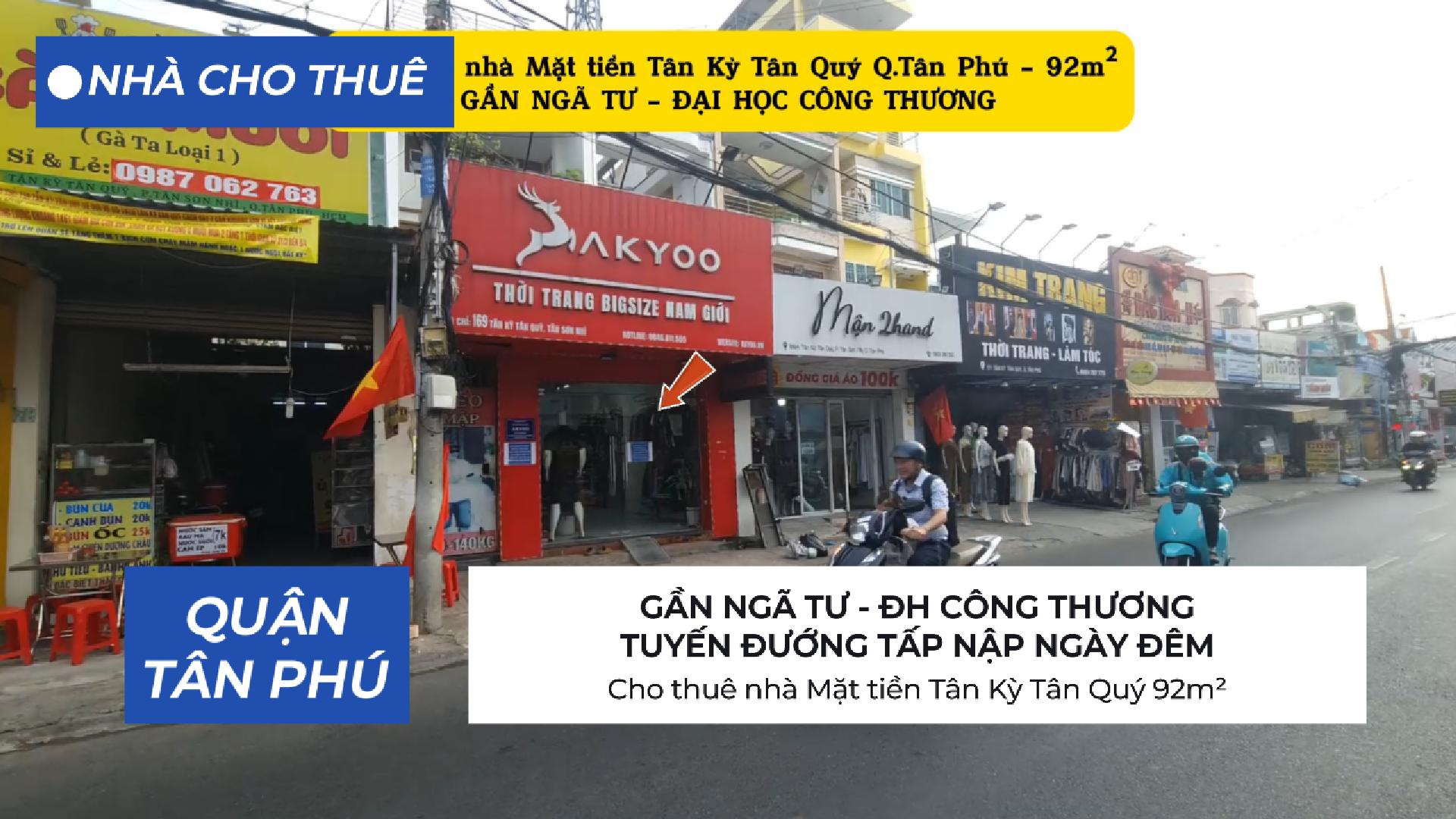 Cho thuê nhà Mặt tiền Tân Kỳ Tân Quý 92m² -GẦN ĐH CÔNG THƯƠNG - Ảnh chính